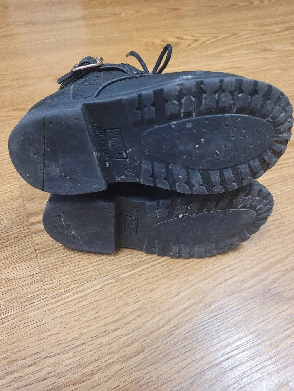 Childrens Place Toddler Black Combat Boots Size 7